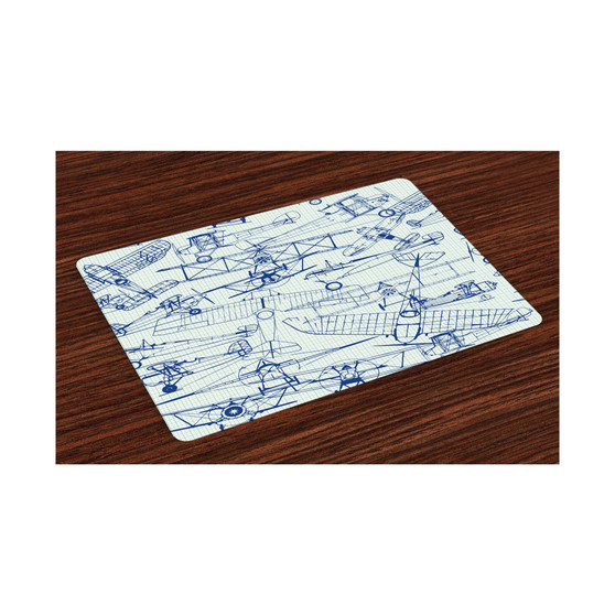 Airplane Place Mats, Set of 4
