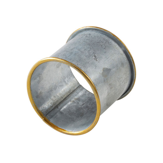 Rim Galvanized Napkin Ring, Set of 4