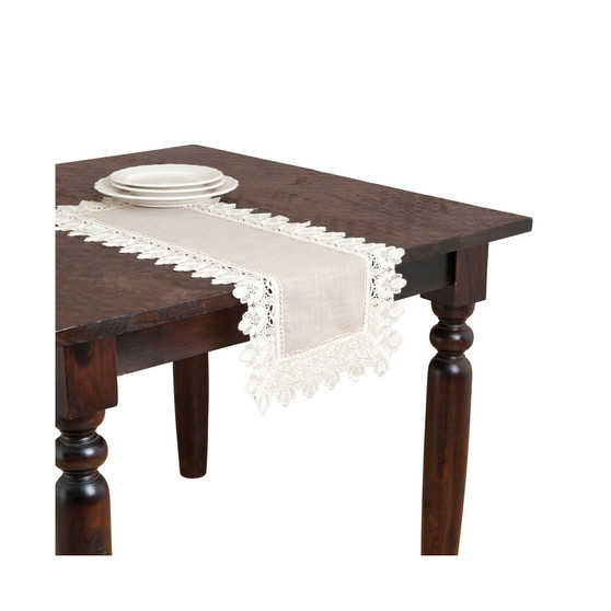 Lace Trimmed Table Linens, 16" x 72"