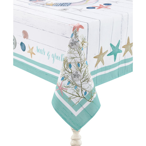 Coastal Christmas Tablecloth 70" x 84"