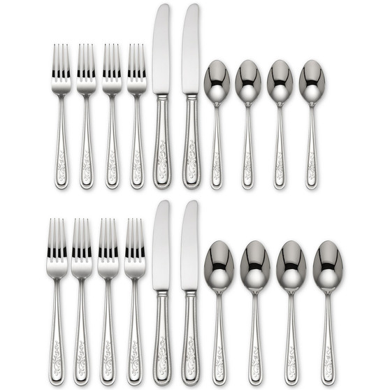 Opal Innocence 20 Pc Flatware Set, Service for 4