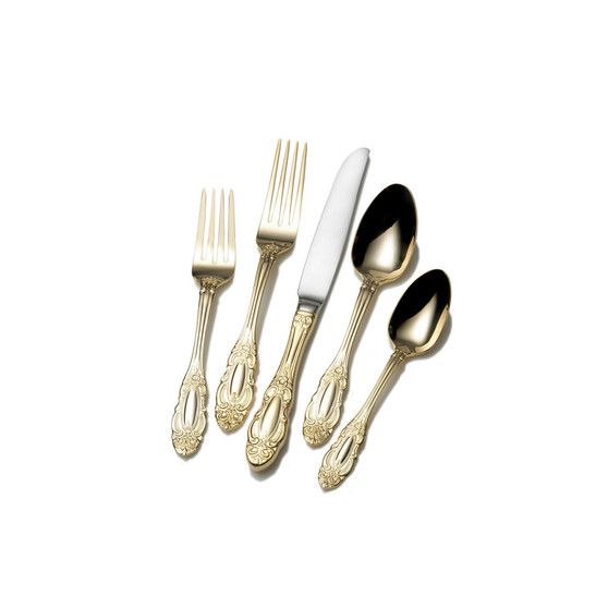 Wallace Duchess Gold 65 Piece Flatware Set