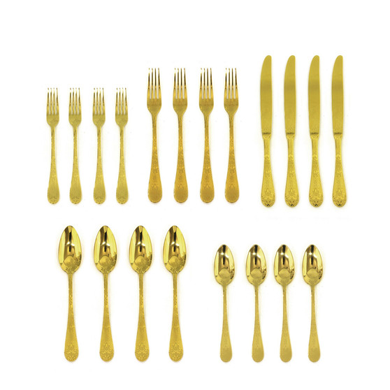Casablanca Oro Flatware Set, 20 Piece