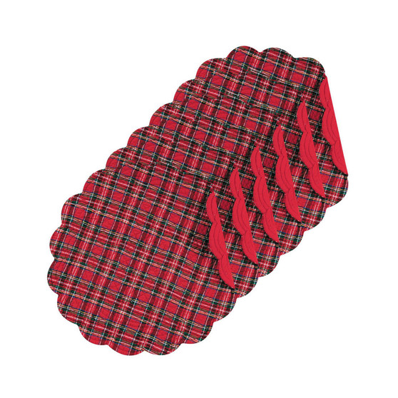 Plaid Round Placemat, Set of 6