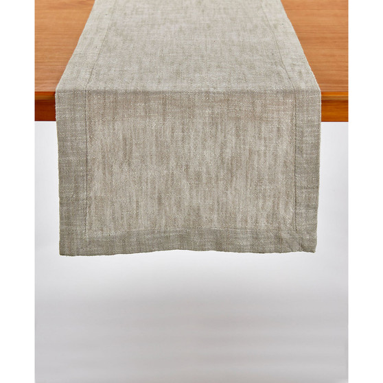 Chambray Pebble Woven Table Runner, 72" x 14"