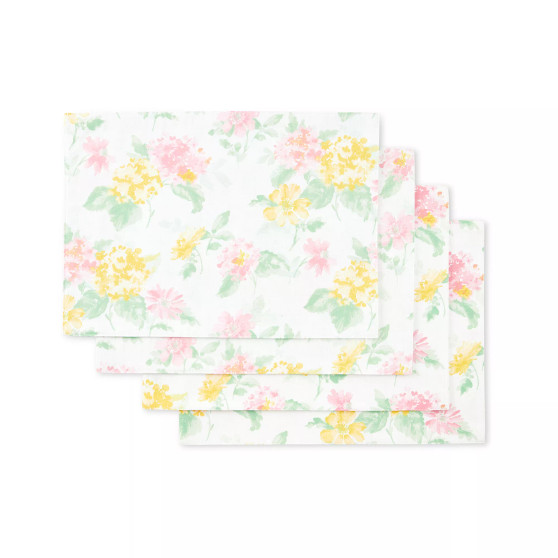 Amber Floral Placemat Set 4-Pack, 13" x 17.5"