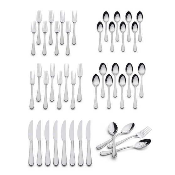 Mesa Satin 18/10 Stainless Steel 44 Piece Flatware Set, Service for 8