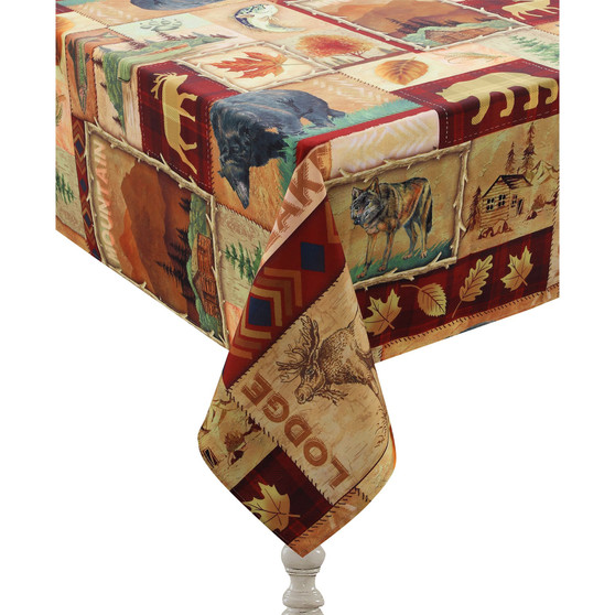 Lodge Collage Tablecloth -70"x 120"
