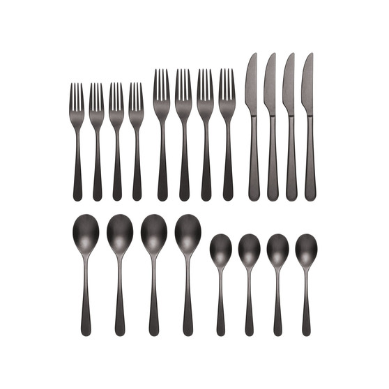 Kenbrook Tumbled 20 Piece Everyday Flatware Set, Service For 4