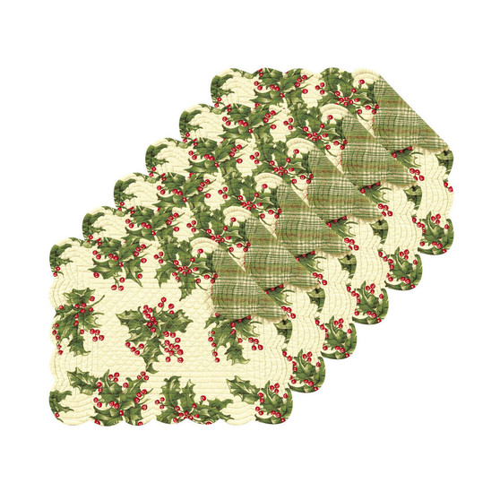 Holly Placemat, Set of 6