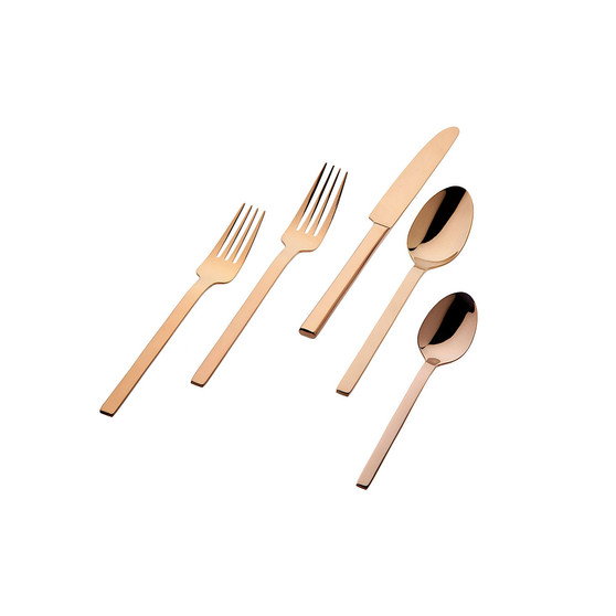 18/0 Atlas Mirror Copper 20-PC Flatware Set, Service for 4