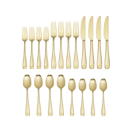 Moda Satin Champagne Set, 20 Piece
