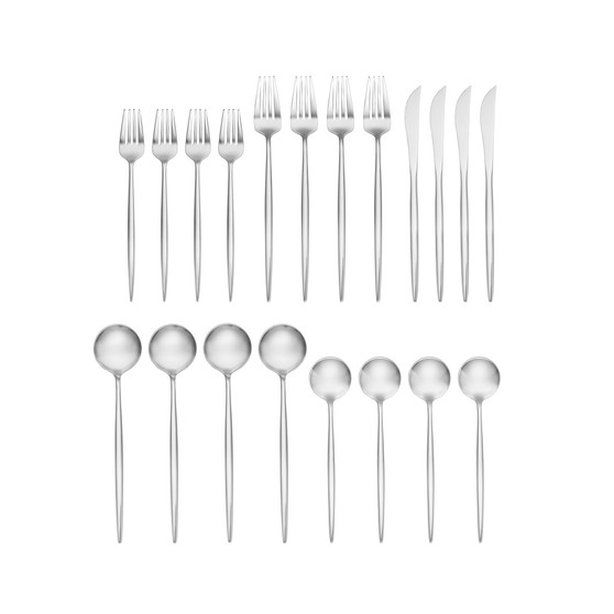 Skandia  Zephyr Mirror 20-PC Flatware Set, Service for 4