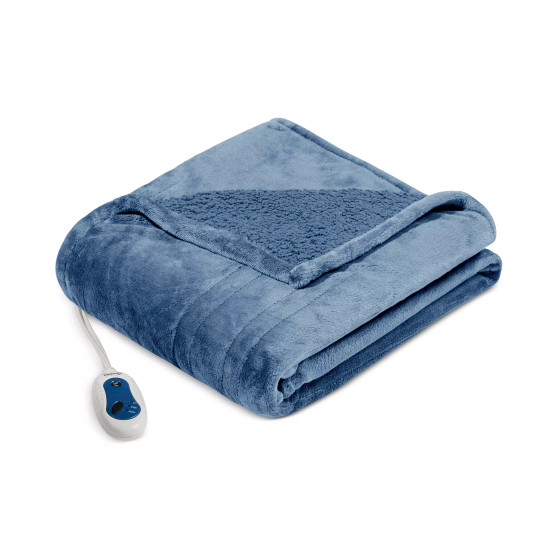 Microlight Electric Reversible Plush to Berber Throw, 60" x  70"