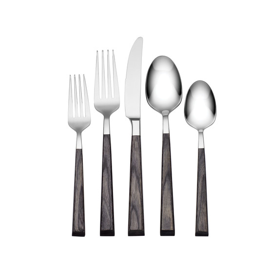 Coronado Charcoal 5 Piece Everyday Flatware Place Setting, Service For 1