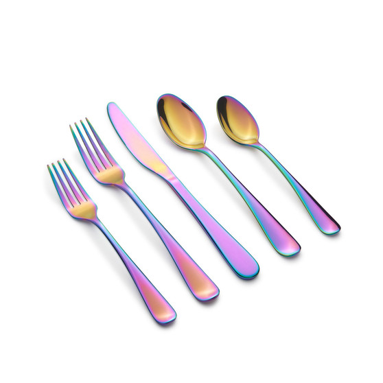 Rhiannon Rainbow Mirror 20-Piece Flatware Set, Service for 4