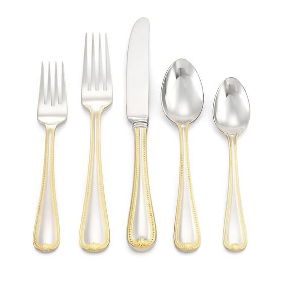 Vintage Jewel Gold 5-Piece Place Setting
