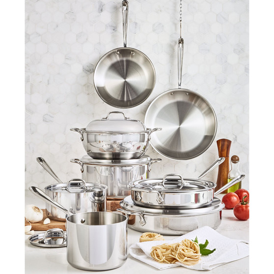 Stainless Steel Cookware Set, 14 Piece