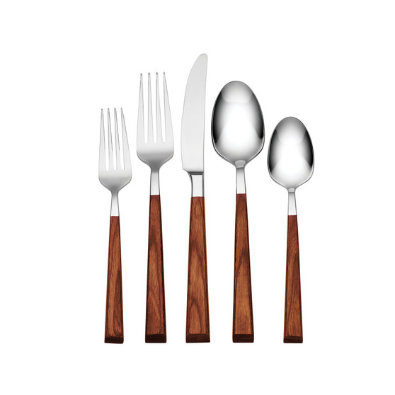 Coronado Redwood 5 Piece Everyday Flatware Place Setting, Service For 1