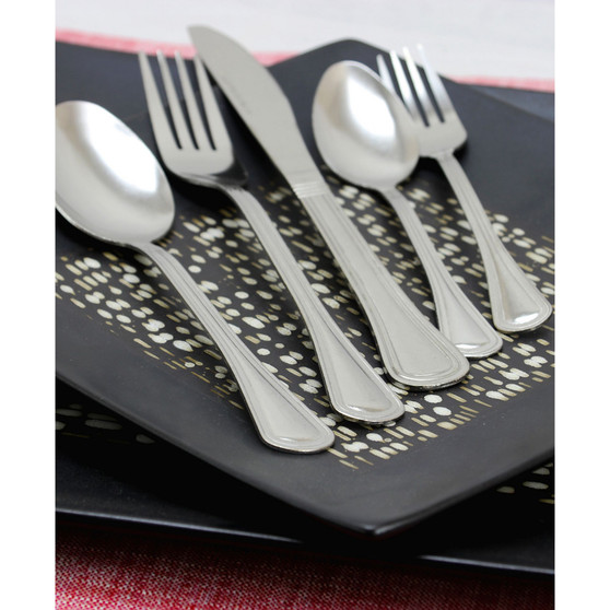 South Bay 65 Piece Flatware Set with Wire Caddy