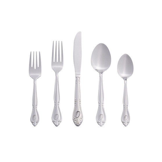 Riverridge Rose 46 Piece Monogrammed Flatware Set - O, Service for 8