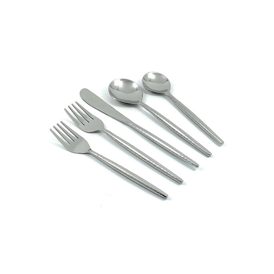 Hammered Flatware Set of 20 Pieces