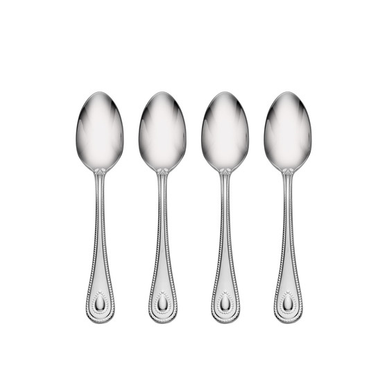 French Perle Teaspoons, Set of 4