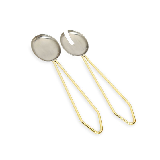 12" Salad Servers with Loop Handles, Set of 2