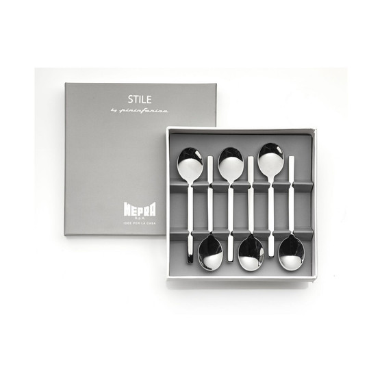 Gift Box Moka Spoons Stile Flatware Set, Set of 6