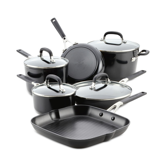 Hard Anodized 10 Piece Nonstick Cookware Pots and Pans Set
