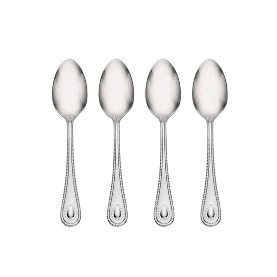 French Perle Dinner Spoons, Set of 4