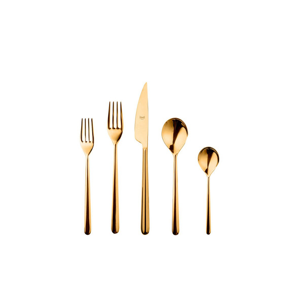 Linea Oro Flatware Set, 5 Piece