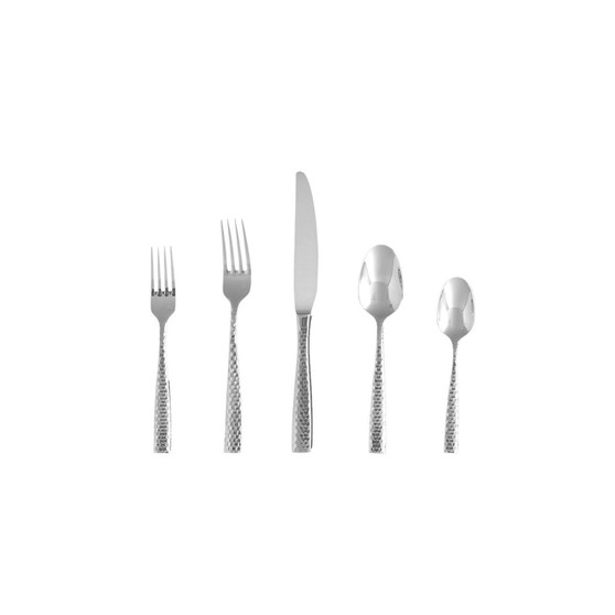 Lucca Faceted 5pc Place Setting