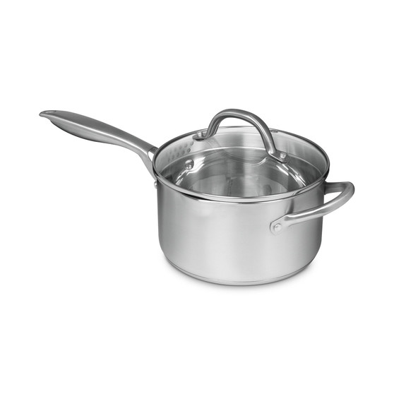 Pro Stainless Steel 3.5-Qt. Saucepan with Draining Lid