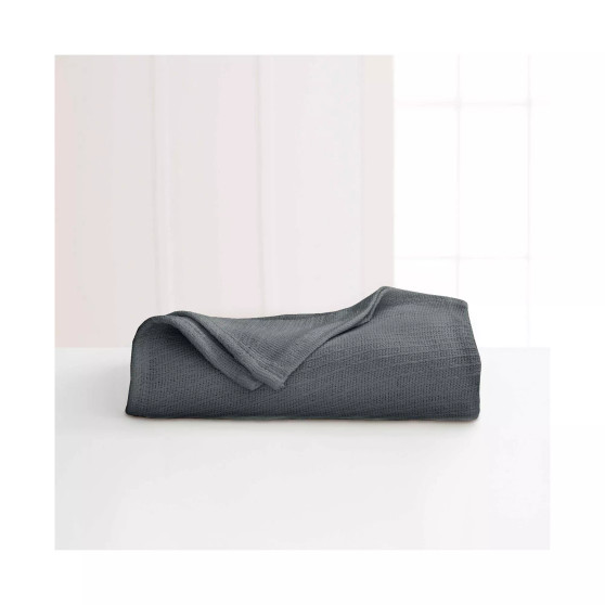 Cotton Diagonal-Weave Twin Blanket