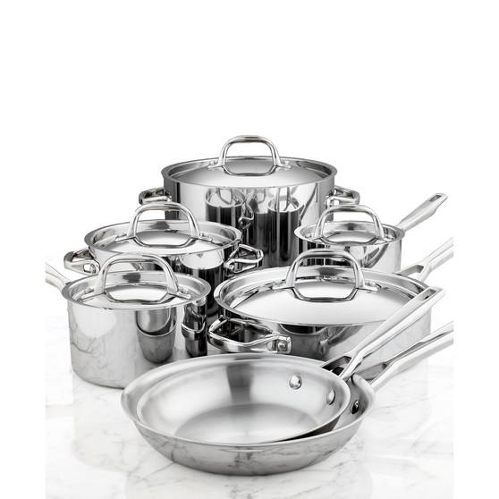 Tri-Ply Stainless Steel Cookware Set, 12 Piece