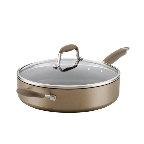 Advanced Home Hard-Anodized Nonstick 5-Qt. Sauté Pan with Helper Handle