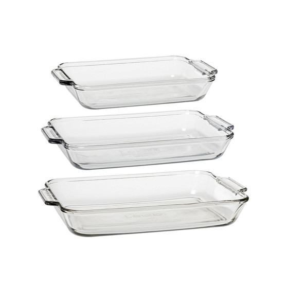 3 Pc. Glass Oven Basics Bakeware Set