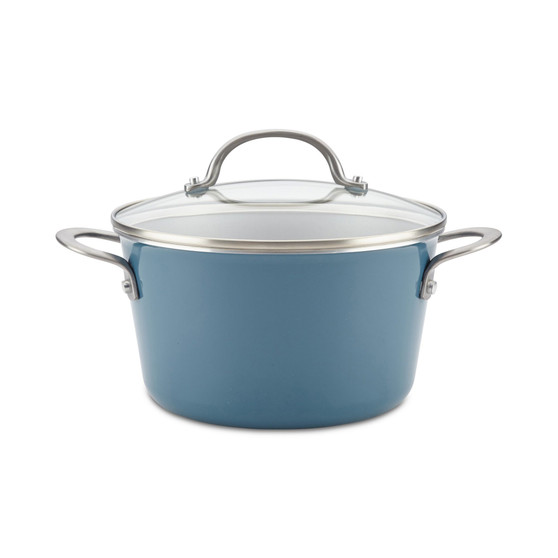 4.5-Qt. Porcelain Enamel Sauce Pot & Lid