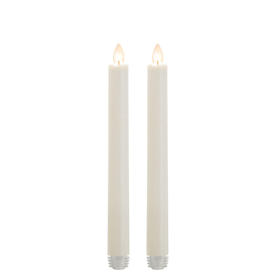 LED Taper Candles, 9" Tall, Set of 2