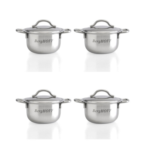 Covered Mini 4-Piece Pots Set