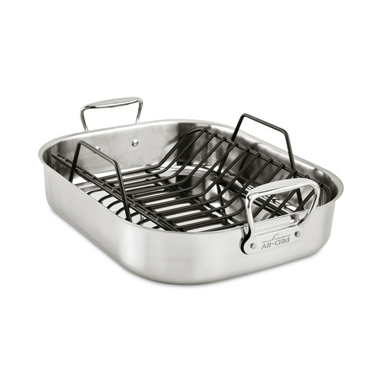 13" x 16" Stainless Steel Roaster & Rack