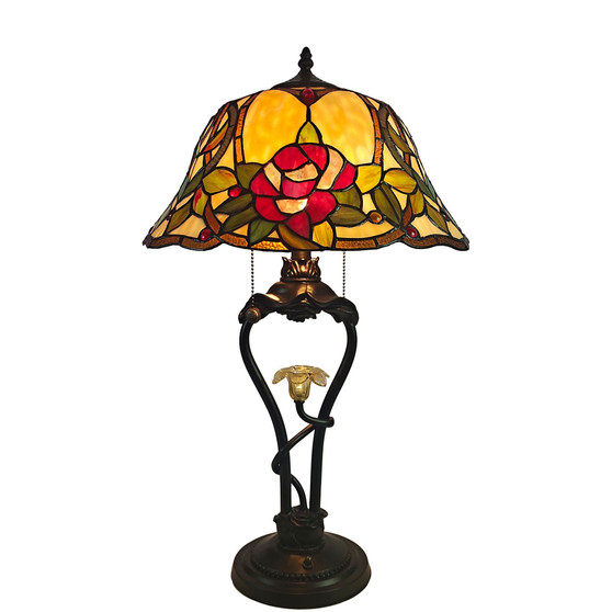 Floral Petal Table Lamp with LED Night Light