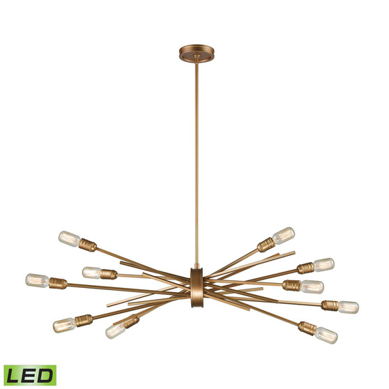Xenia 10 Light Chandelier in Matte Gold
