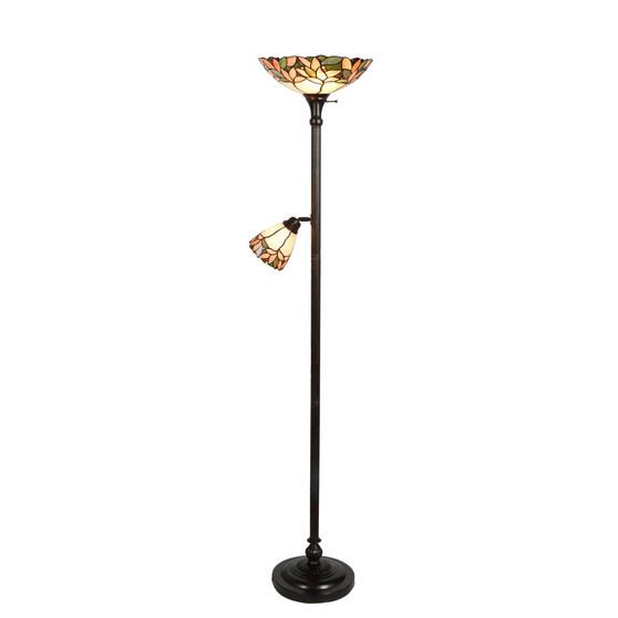 Crystal Leaf Floor Lamp with Side Light