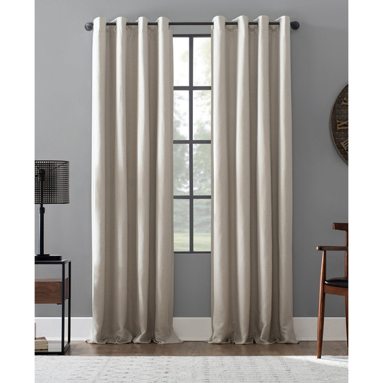Linen Blend 52" x 84" Blackout Grommet Top Curtain