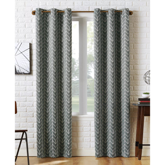 Kenwood 40" x 63" Chevron Print Blackout Curtain Panel