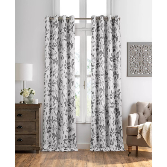 Avalon Botanical Print 52" x 84" Blackout Curtain Panel