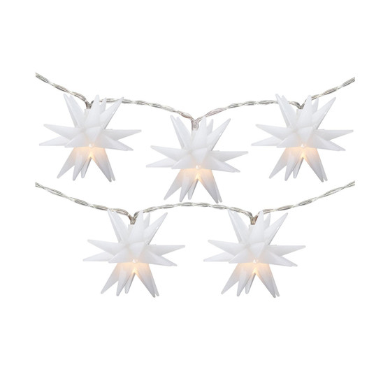 10 Count Led Star Christmas Fairy Lights With Copper Wire, 5.25'