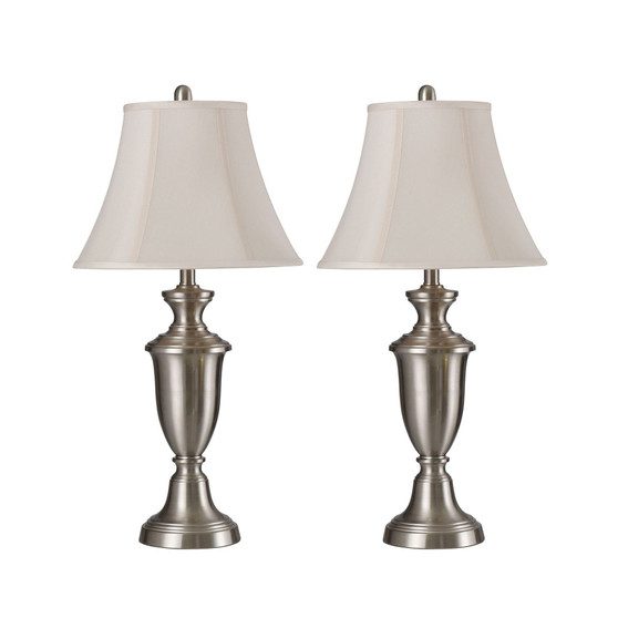 Softback Silk Fabric Shade Table Lamp Set, Pack of 2